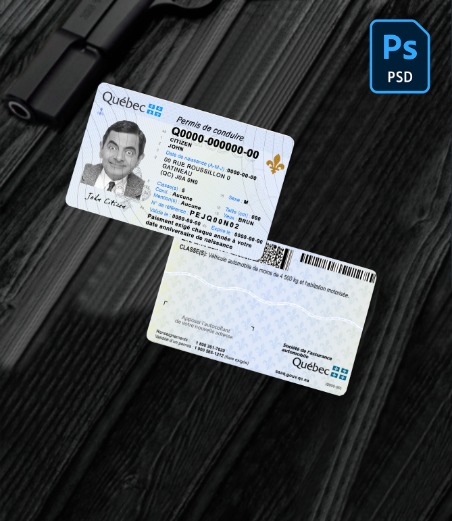 Canada Quebec driving license 2023-present PSD
